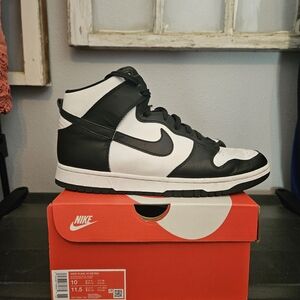 Nike Black and White High-Top Sneakers